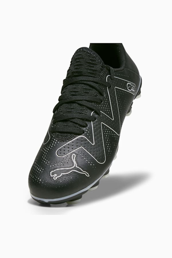 FUTURE PLAY FG/AG Youth Football Boots, PUMA Black-PUMA Silver, extralarge