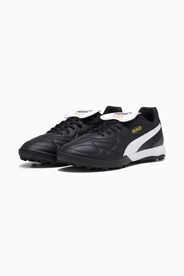 KING TOP TT Football Boots, PUMA Black-PUMA White-PUMA Gold, extralarge