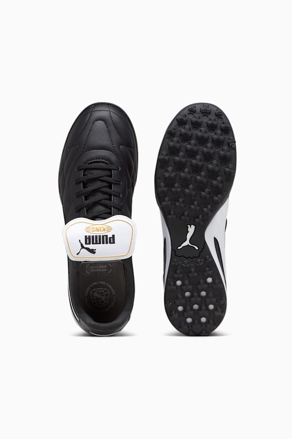 KING TOP TT Football Boots, PUMA Black-PUMA White-PUMA Gold, extralarge
