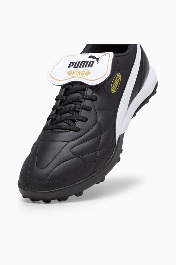 KING TOP TT Football Boots, PUMA Black-PUMA White-PUMA Gold, extralarge