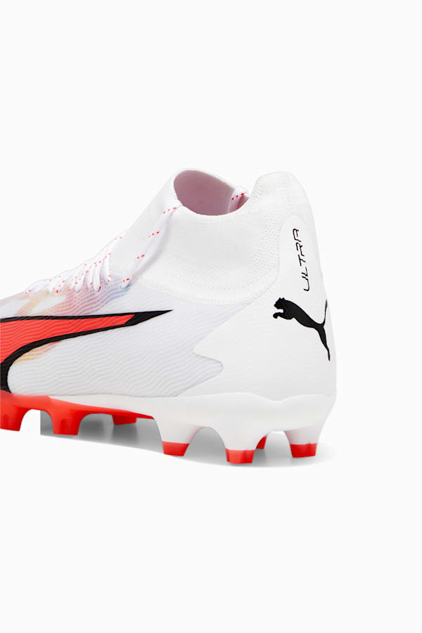 ULTRA PRO FG/AG Men's Football Boots, PUMA White-PUMA Black-Fire Orchid, extralarge