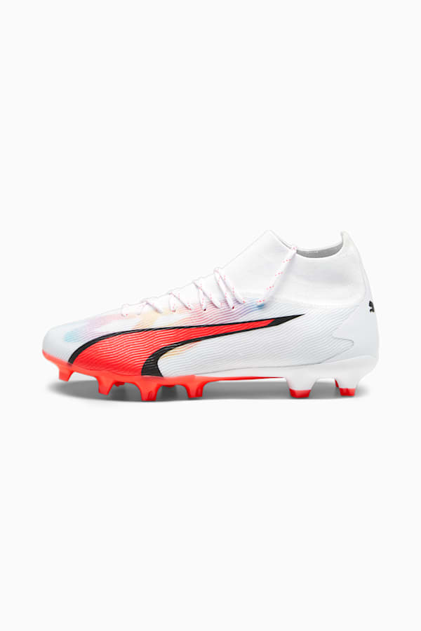 ULTRA PRO FG/AG Men's Football Boots, PUMA White-PUMA Black-Fire Orchid, extralarge