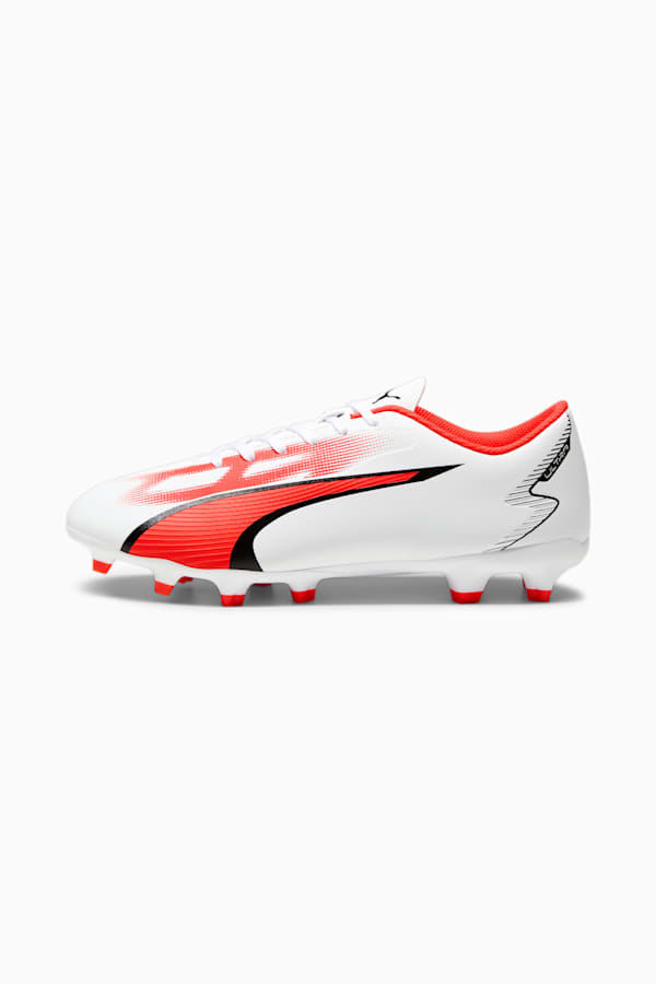 ULTRA PLAY FG/AG Men's Football Boots, PUMA White-PUMA Black-Fire Orchid, extralarge