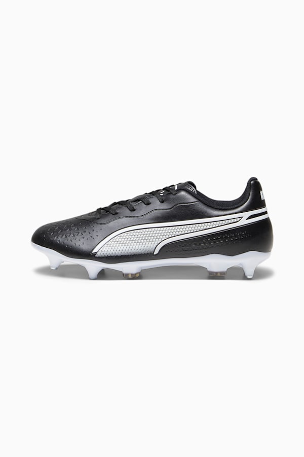 KING MATCH MxSG Football Boots, PUMA Black-PUMA White, extralarge-GBR