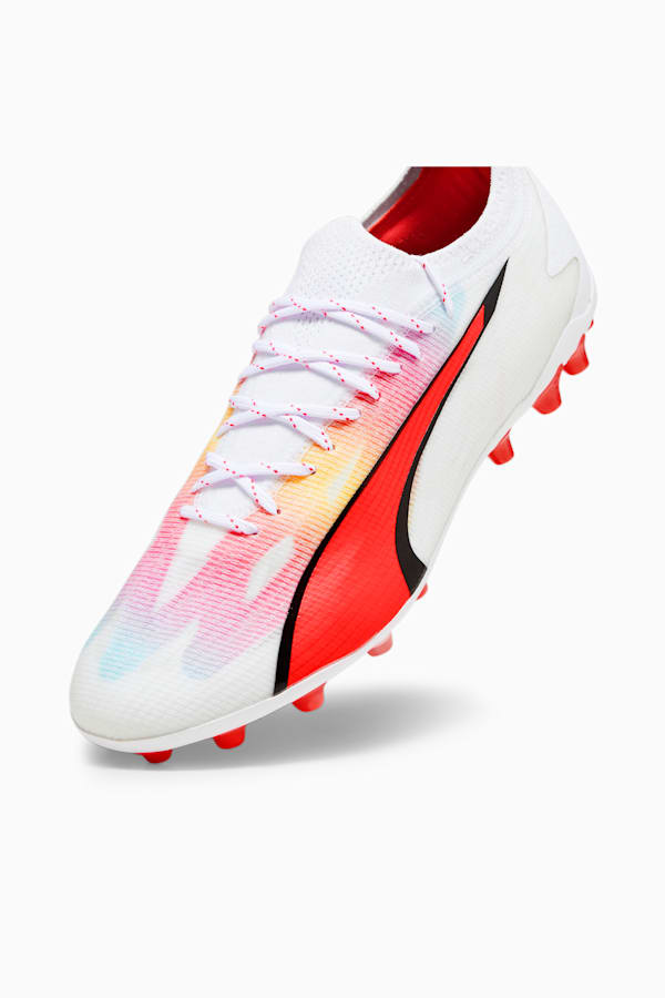 ULTRA ULTIMATE MG Men's Football Boots, PUMA White-PUMA Black-Fire Orchid, extralarge-GBR