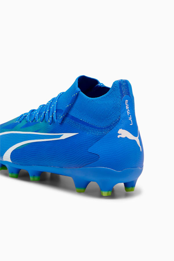 ULTRA PRO FG/AG Youth Football Boots, Ultra Blue-PUMA White-Pro Green, extralarge