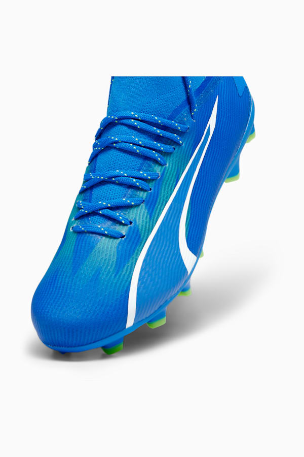 ULTRA PRO FG/AG Youth Football Boots, Ultra Blue-PUMA White-Pro Green, extralarge