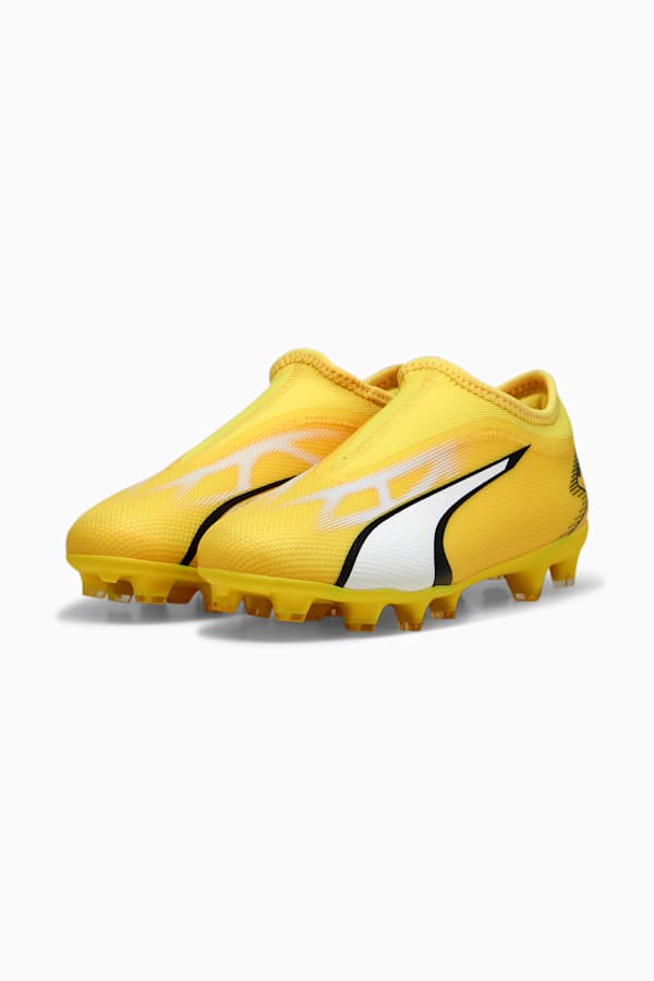 ULTRA MATCH LL FG/AG Youth Football Boots, Yellow Blaze-PUMA White-PUMA Black, extralarge-GBR