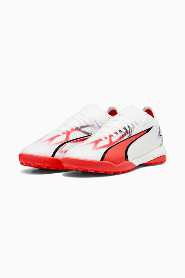 ULTRA MATCH TT Men's Football Boots, PUMA White-PUMA Black-Fire Orchid, extralarge