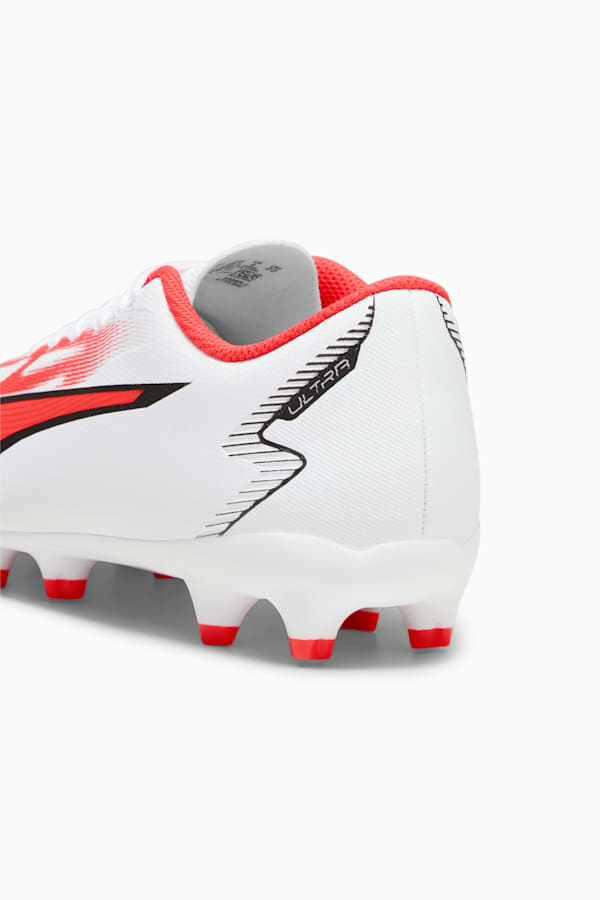 ULTRA PLAY FG/AG Youth Football Boots, PUMA White-PUMA Black-Fire Orchid, extralarge