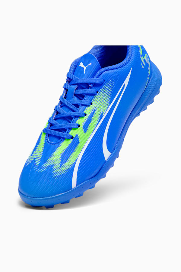 ULTRA PLAY TT Youth Football Boots, Ultra Blue-PUMA White-Pro Green, extralarge