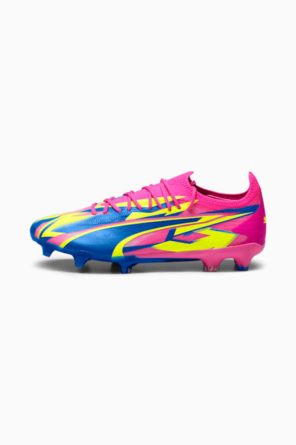 ULTRA ULTIMATE ENERGY FG/AG Football Boots, Luminous Pink-Ultra Blue-Yellow Alert, extralarge