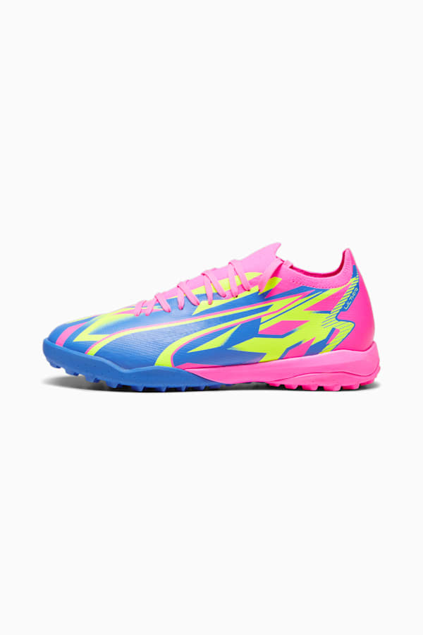 ULTRA MATCH ENERGY TT Football Boots, Luminous Pink-Yellow Alert-Ultra Blue, extralarge