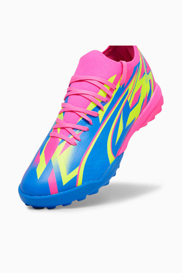 ULTRA MATCH ENERGY TT Football Boots, Luminous Pink-Yellow Alert-Ultra Blue, extralarge