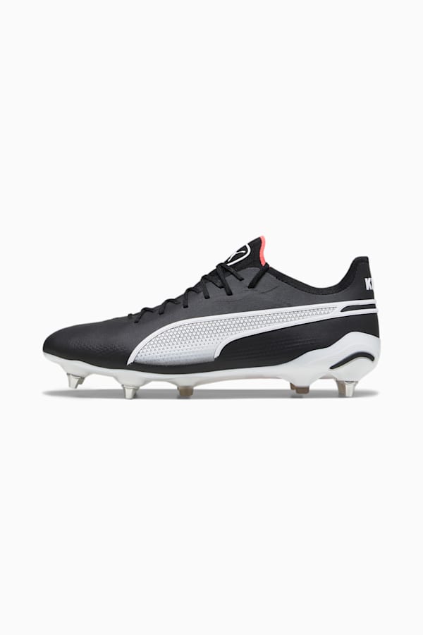 KING ULTIMATE MxSG Football Boots, PUMA Black-PUMA White-Fire Orchid, extralarge