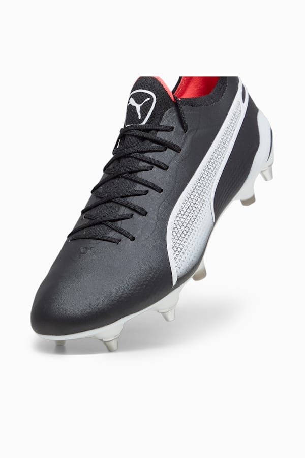 KING ULTIMATE MxSG Football Boots, PUMA Black-PUMA White-Fire Orchid, extralarge