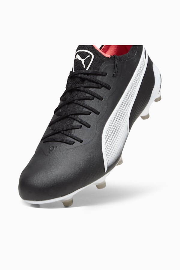 KING ULTIMATE FG/AG Football Boots, PUMA Black-PUMA White-Fire Orchid, extralarge