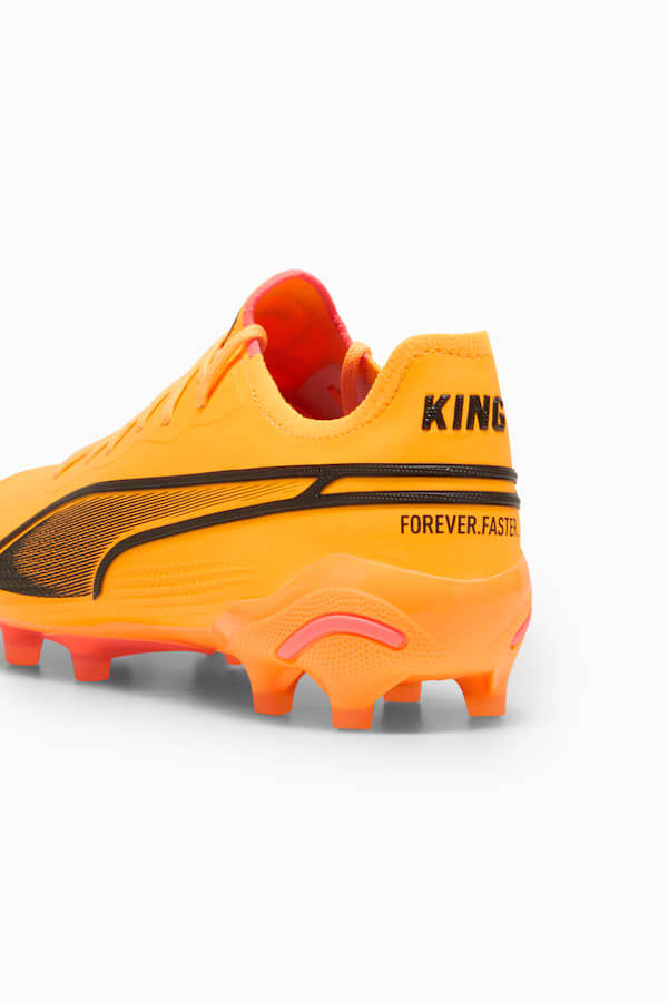 KING ULTIMATE FG/AG Football Boots, Sun Stream-PUMA Black-Sunset Glow, extralarge