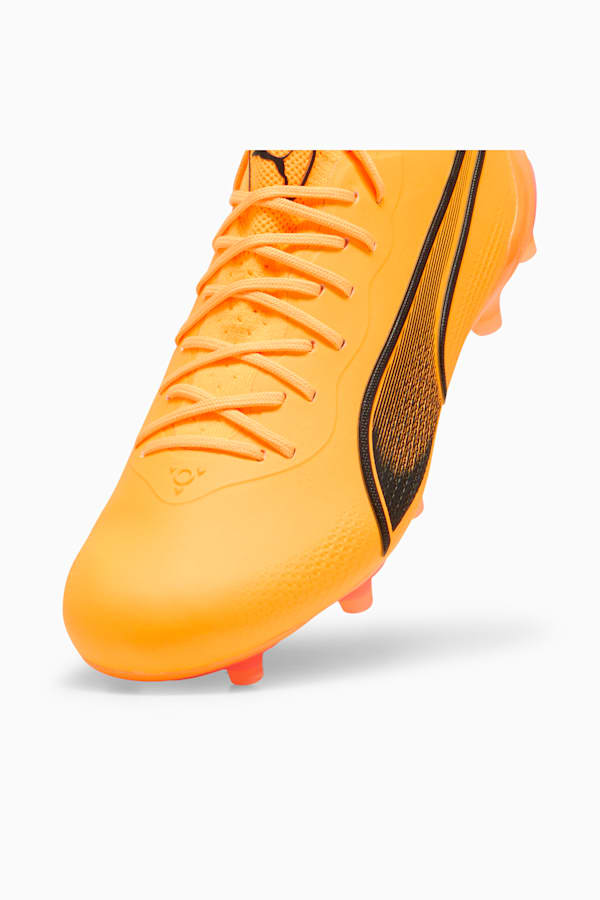 KING ULTIMATE FG/AG Football Boots, Sun Stream-PUMA Black-Sunset Glow, extralarge