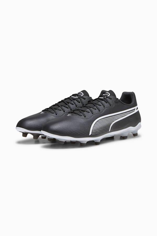 KING PRO FG/AG Football Boots, PUMA Black-PUMA White, extralarge