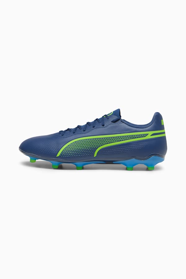 KING PRO FG/AG Football Boots, Persian Blue-Pro Green-Ultra Blue, extralarge