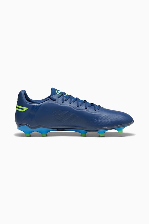 KING PRO FG/AG Football Boots Unisex, Persian Blue-Pro Green-Ultra Blue, extralarge