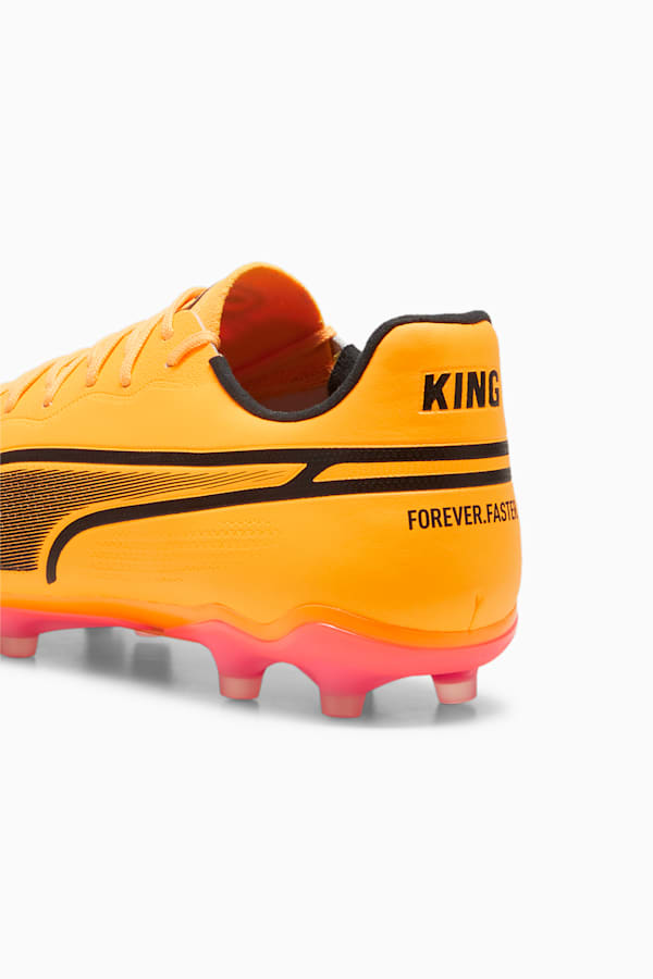 KING PRO FG/AG Football Boots, Sun Stream-PUMA Black-Sunset Glow, extralarge