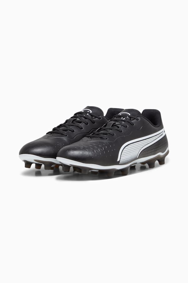 KING MATCH FG/AG Football Boots, PUMA Black-PUMA White, extralarge