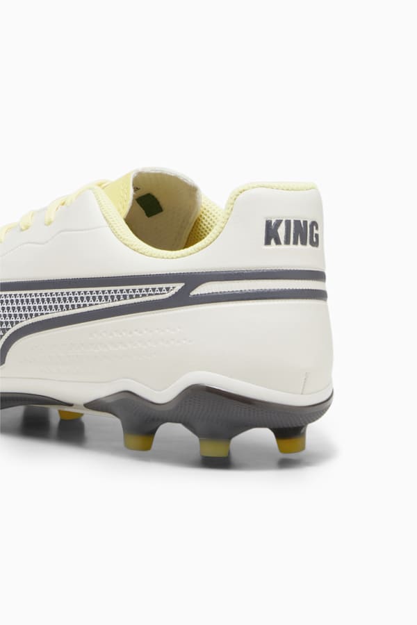 KING MATCH FG/AG Football Boots, Alpine Snow-Asphalt-Yellow Blaze, extralarge-GBR
