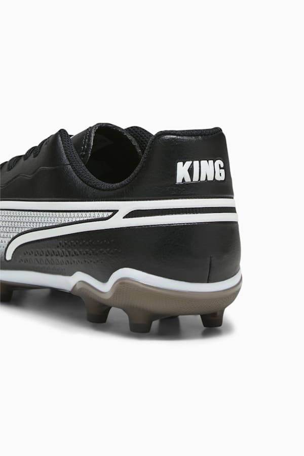 KING MATCH FG/AG Youth Football Boots, PUMA Black-PUMA White, extralarge