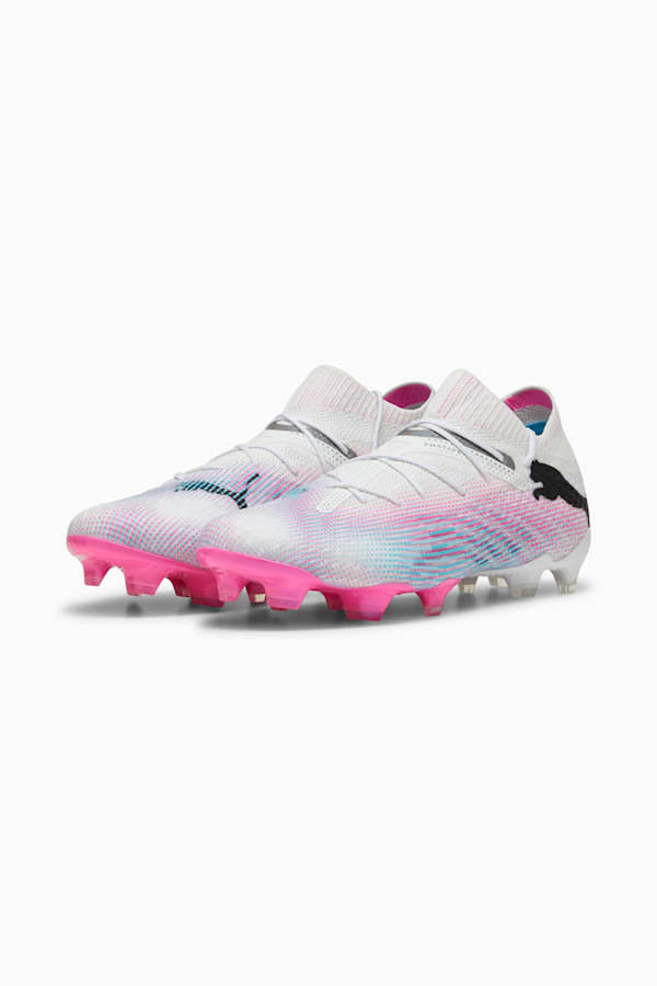 FUTURE 7 ULTIMATE FG/AG Football Boots, PUMA White-PUMA Black-Poison Pink, extralarge