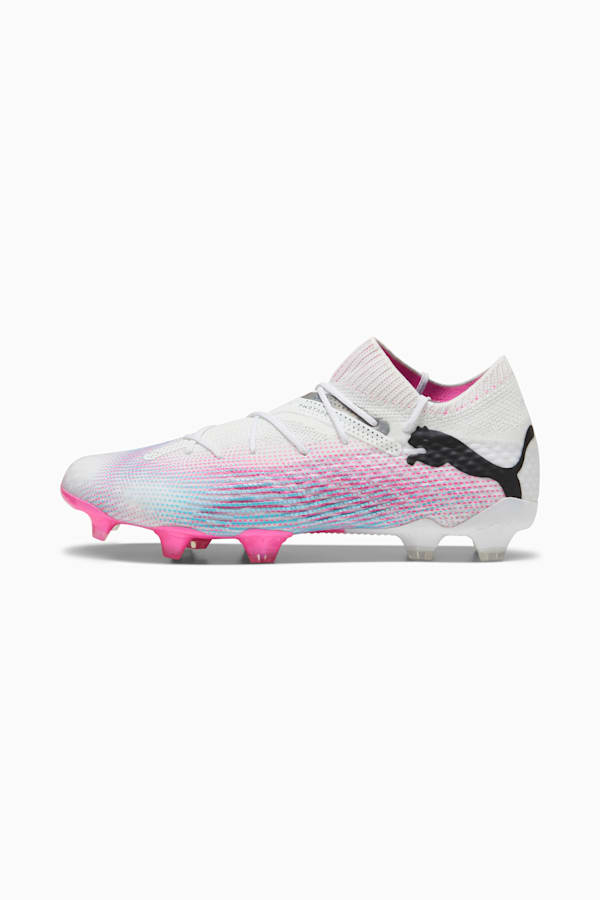 FUTURE 7 ULTIMATE FG/AG Football Boots, PUMA White-PUMA Black-Poison Pink, extralarge