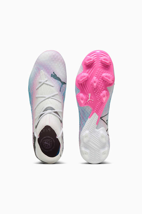 FUTURE 7 ULTIMATE FG/AG Football Boots, PUMA White-PUMA Black-Poison Pink, extralarge