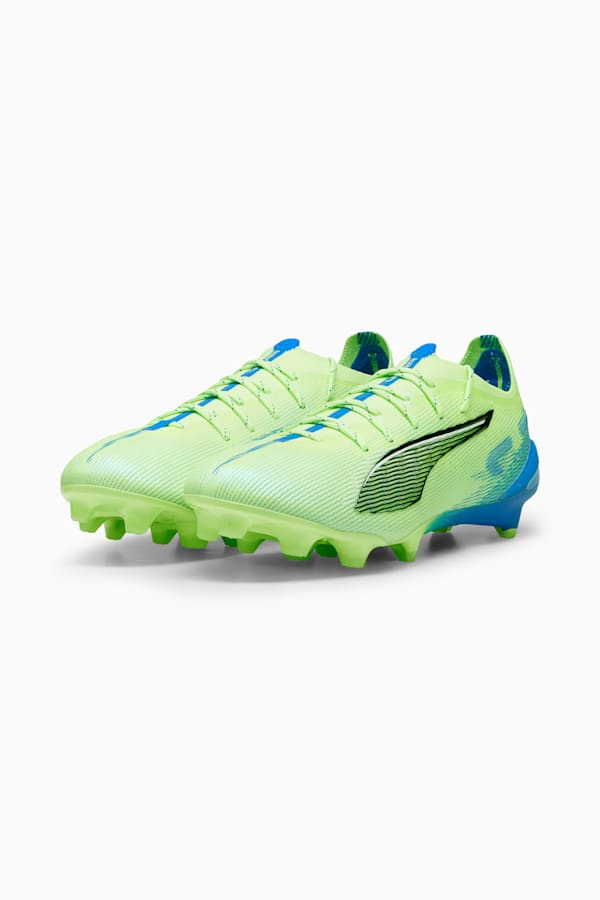 ULTRA 5 ULTIMATE FG Football Boots, Fizzy Apple-PUMA White-Bluemazing, extralarge