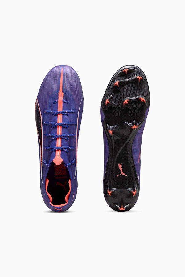 ULTRA 5 CARBON FG Football Boots Unisex, Lapis Lazuli-PUMA White-Sunset Glow, extralarge