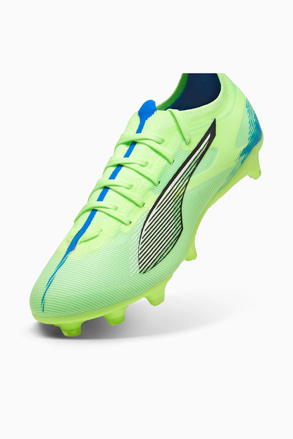 ULTRA 5 MATCH FG/AG Football Boots Unisex, Fizzy Apple-PUMA White-Bluemazing, extralarge