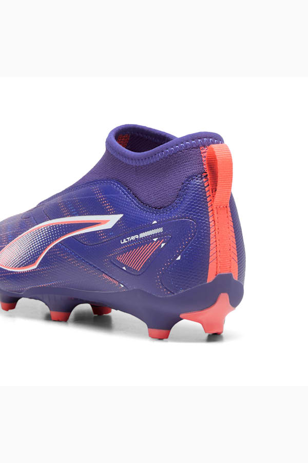 ULTRA 5 MATCH+ Laceless FG/AG Football Boots Youth, Lapis Lazuli-PUMA White-Sunset Glow, extralarge