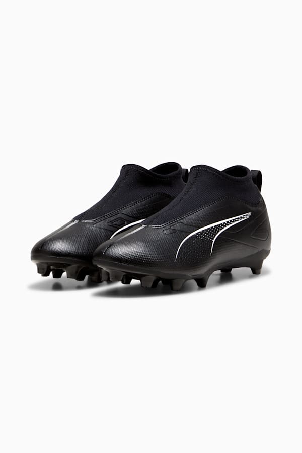 ULTRA 5 MATCH+ Laceless FG/AG Football Boots Youth, PUMA Black-PUMA White, extralarge
