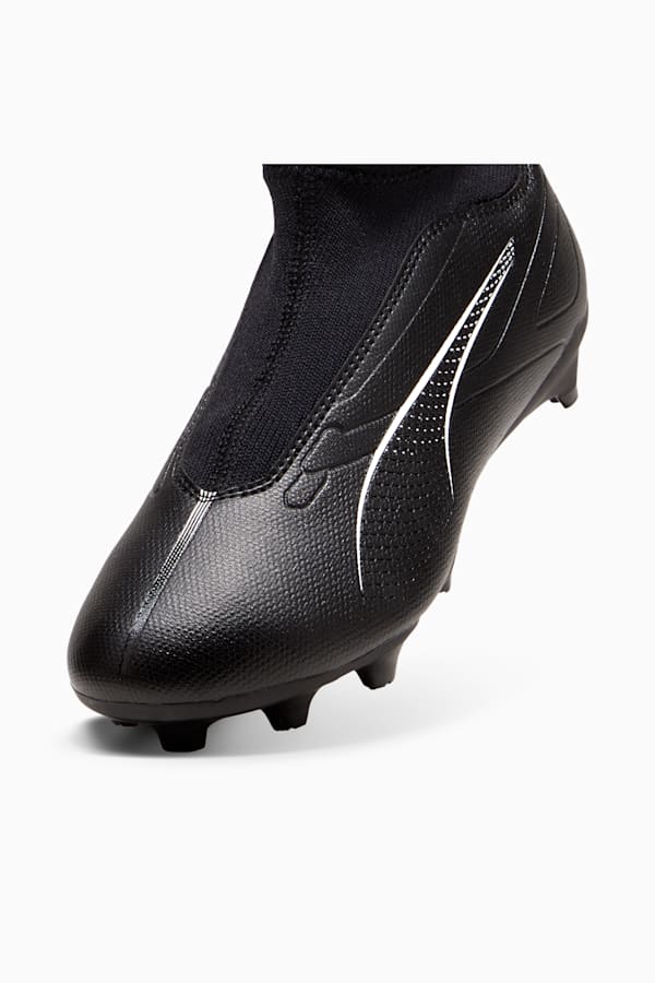 ULTRA 5 MATCH+ Laceless FG/AG Football Boots Youth, PUMA Black-PUMA White, extralarge