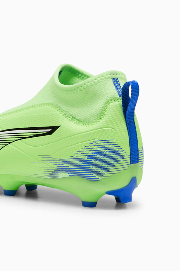 ULTRA 5 MATCH+ Laceless FG/AG Football Boots Youth, Fizzy Apple-PUMA White-Bluemazing, extralarge