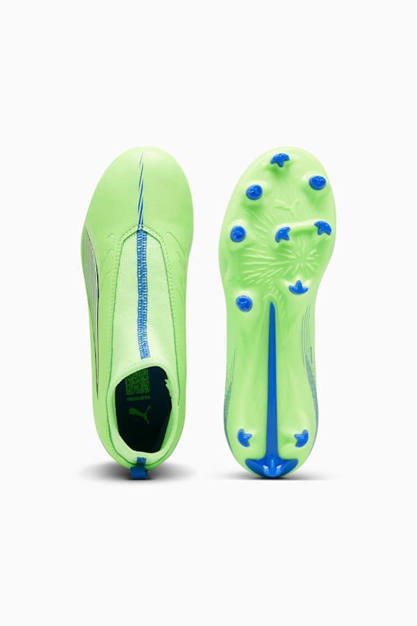 ULTRA 5 MATCH+ Laceless FG/AG Football Boots Youth, Fizzy Apple-PUMA White-Bluemazing, extralarge