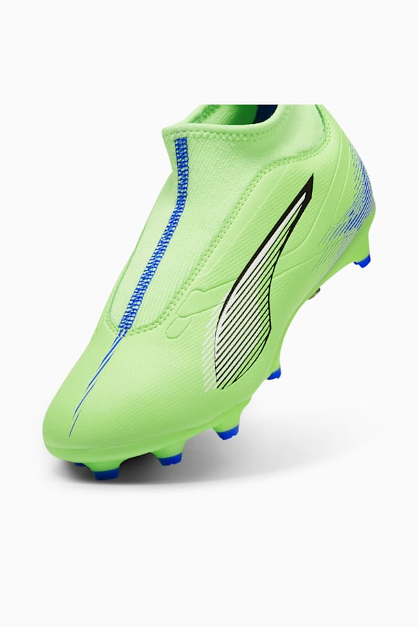 ULTRA 5 MATCH+ Laceless FG/AG Football Boots Youth, Fizzy Apple-PUMA White-Bluemazing, extralarge