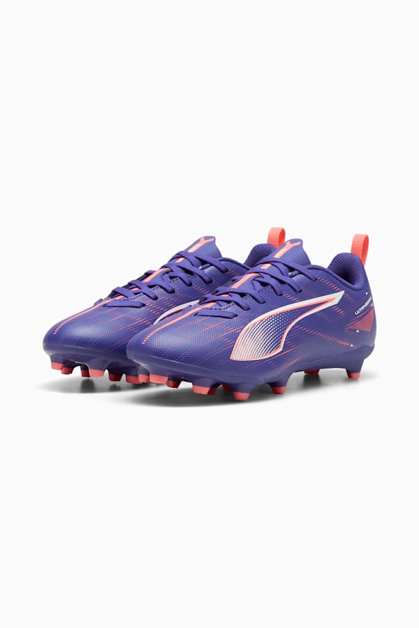 ULTRA 5 PLAY FG/AG Football Boots Youth, Lapis Lazuli-PUMA White-Sunset Glow, extralarge