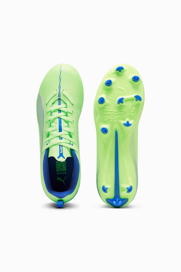 ULTRA 5 PLAY FG/AG Football Boots Youth, Fizzy Apple-PUMA White-Bluemazing, extralarge
