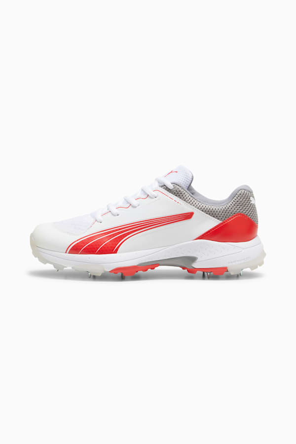 PUMA Spike 24.1 Cricket Shoe, PUMA White-PUMA Red-Stormy Slate, extralarge-GBR