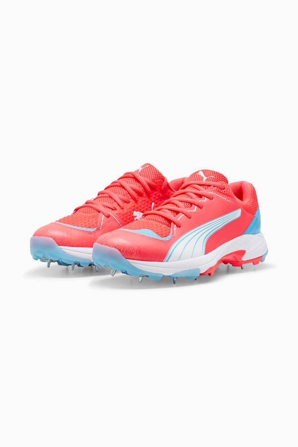 PUMA Spike 24.1 Cricket Shoe, Fire Orchid-PUMA White-Luminous Blue, extralarge-GBR