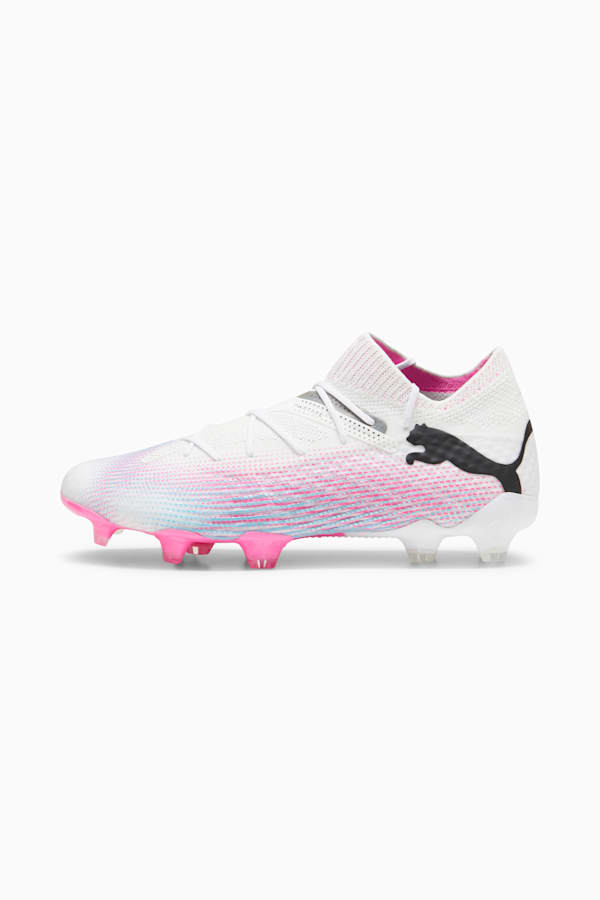 FUTURE 7 ULTIMATE FG/AG Women's Football Boots, PUMA White-PUMA Black-Poison Pink, extralarge