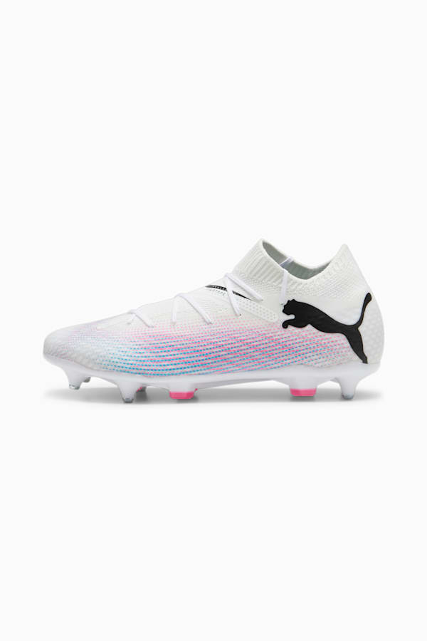 FUTURE 7 PRO MxSG Football Boots, PUMA White-PUMA Black-Poison Pink, extralarge-GBR