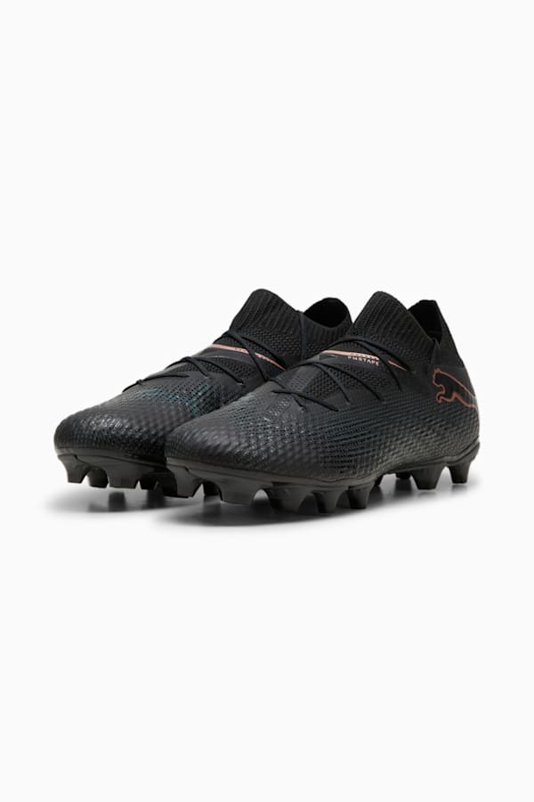 FUTURE 7 PRO FG/AG Football Boots, PUMA Black-Copper Rose, extralarge