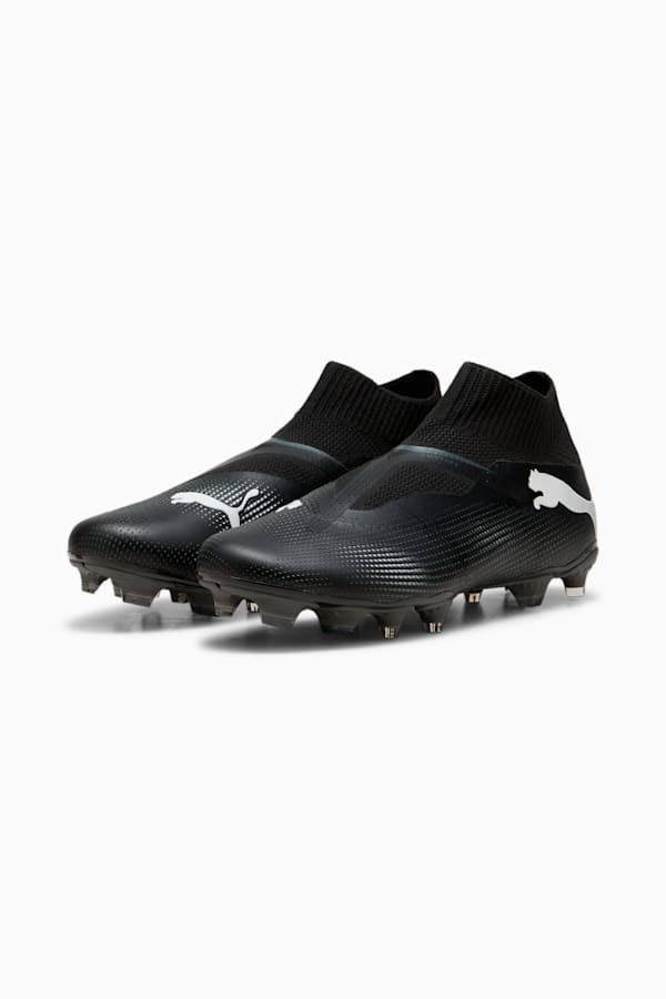 FUTURE 7 MATCH FG/AG Laceless Football Boots, PUMA Black-PUMA White, extralarge